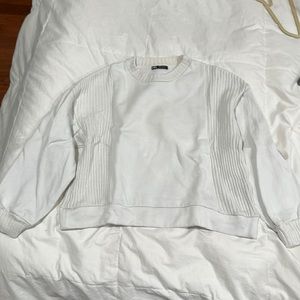 Cropped White Sweater